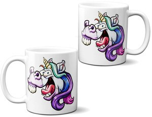 Kubek JEDNOROŻEC CRAZY UNICORN na Prezent +imię