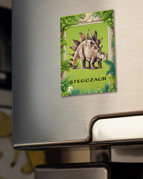 Magnes Dinozaury Stegozaur z imieniem dziecka