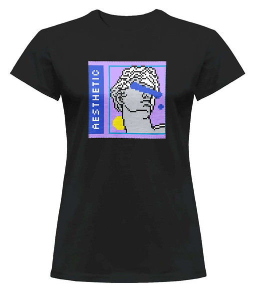 Bluzka damska z naszywką Aesthetic