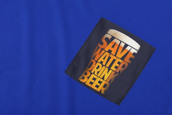 Koszulka z kieszonką Save water drink beer