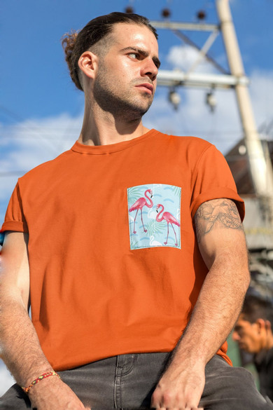 Koszulka z kieszonką FLAMINGI