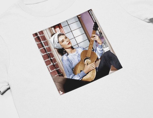 Koszulka z naszywką Audrey Hepburn 01