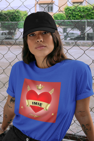 Koszulka z naszywką na Walentynki TWÓJ NAPIS