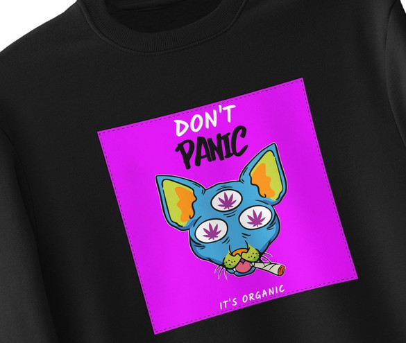 Bluza z naszywką Don't panic is organic