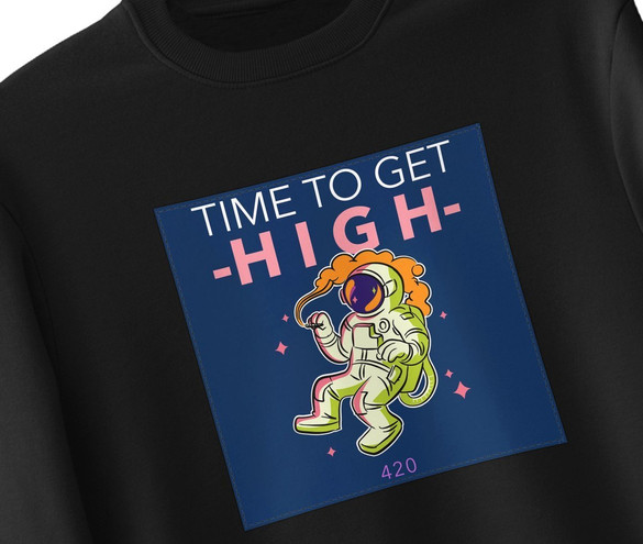 Bluza z naszywką Time to get high