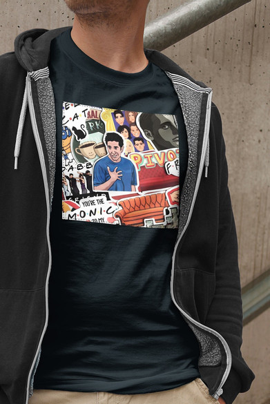 Koszulka z naszywką Friends collage