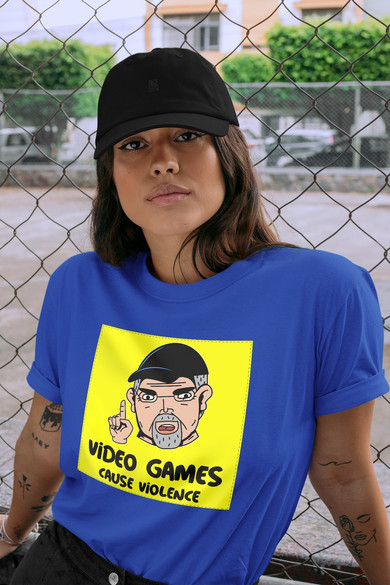 Koszulka z naszywką Video games...