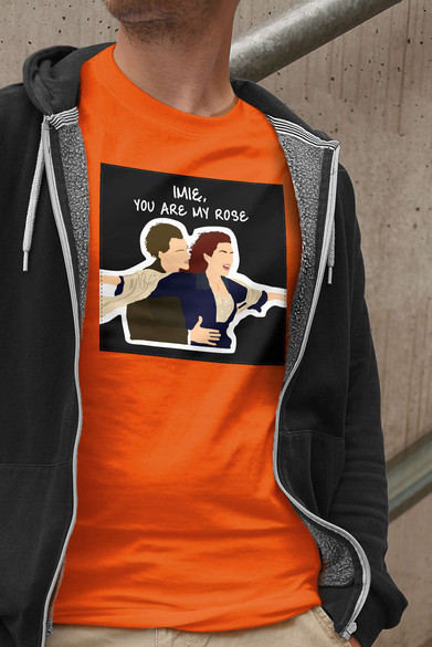 Koszulka z naszywką na Walentynki TWÓJ NAPIS