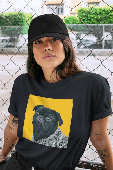 Koszulka z naszywką Pug