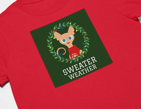 Koszulka z naszywką Sweater weather