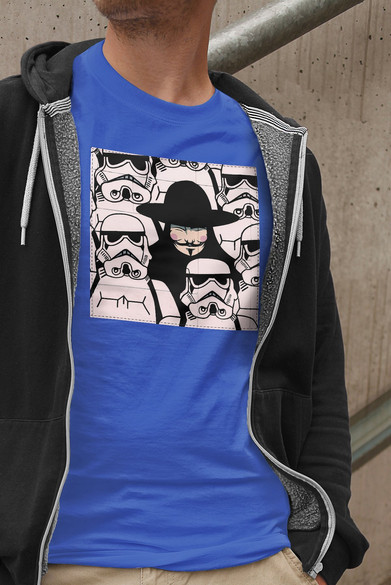 Koszulka z naszywką Anonymous