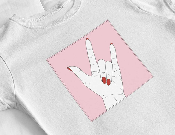 Bluzka damska z naszywką Sweet Metal Gesture