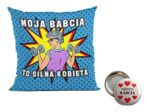 Poduszka na Dzień Babci. Magnes i Imię GRATIS!