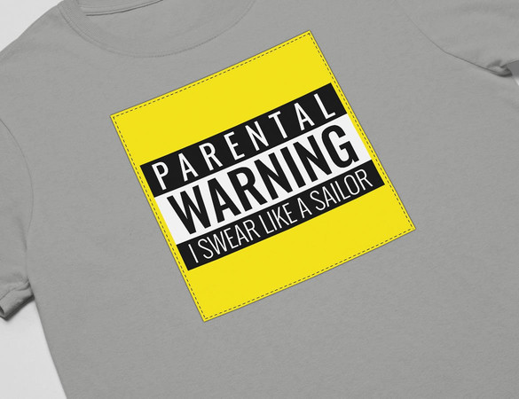Koszulka z naszywką I swear like a sailor