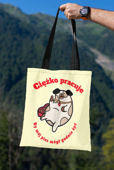 Torba na ramię Ciężko Pracuję DODAJ NAPIS!