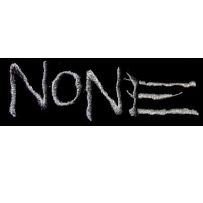 Naszywka NONE - 01 (szary nadruk) 