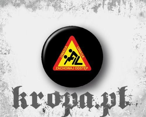 Przypinka ZACHOWAJ ODSTĘP