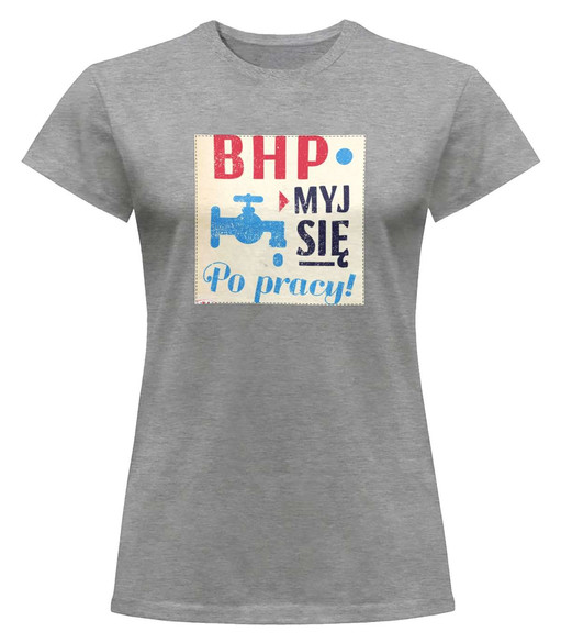 Bluzka damska z naszywką PRL-BHP