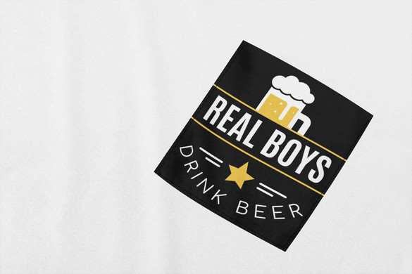 Koszulka z kieszonką REAL BOYS DRINK BEER