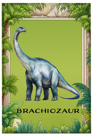 Magnes Dinozaury Brachiozaur z imieniem dziecka