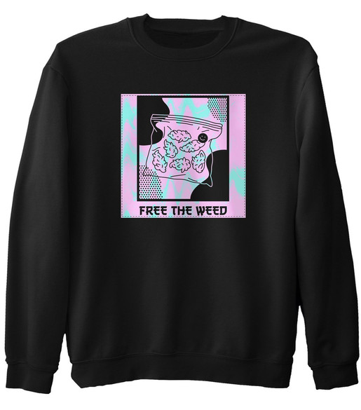 Bluza z naszywką Free the weed