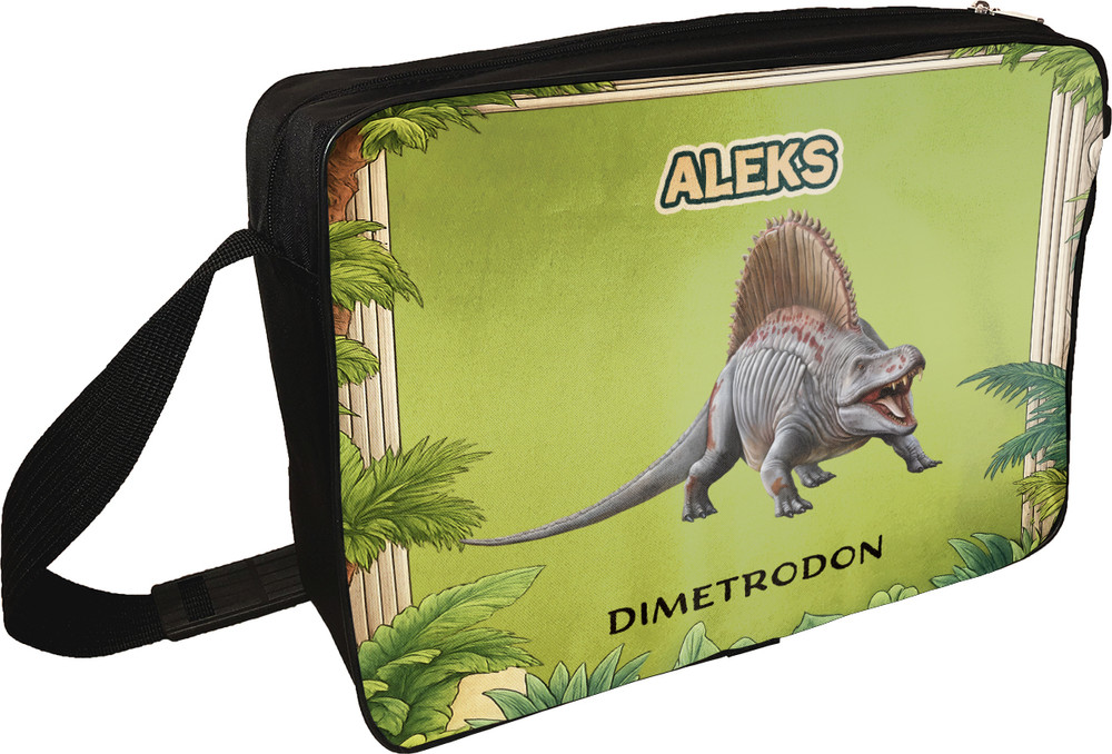 Torba na ramię Dinozaury Dimetrodon personalizowane imieniem