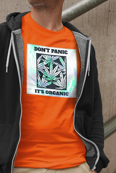 Koszulka z naszywką  Don't panic