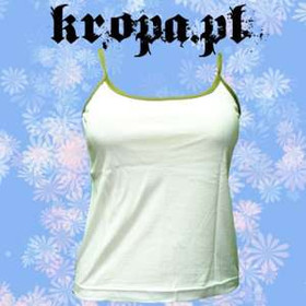 Bluzka damska na ramiączka BIAŁO KHAKI