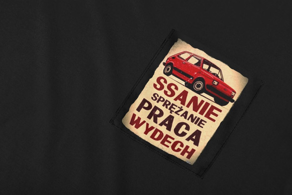 Koszulka z kieszonką Maluch ssanie spręż...