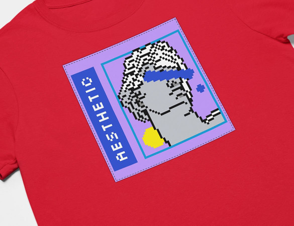 Koszulka z naszywką Aesthetic