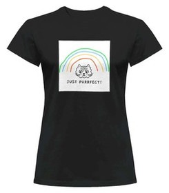 Bluzka damska z naszywką Just purrfect!