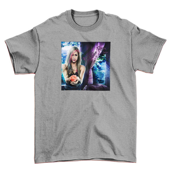 Koszulka z naszywką Avril Lavigne rose