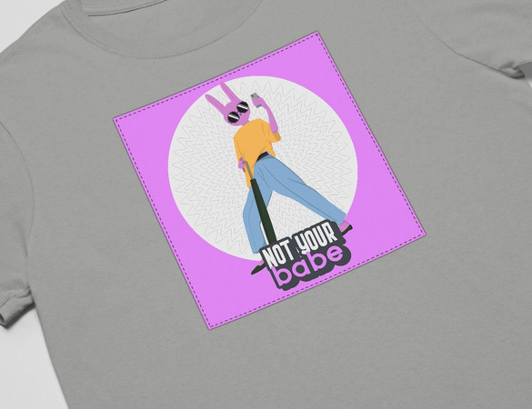 Koszulka z naszywką Not your baby