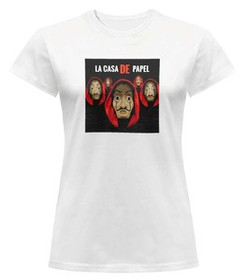 Bluzka damska z naszywką Dom z papieru 02