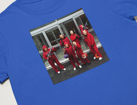 Koszulka z naszywką Dom z papieru 01