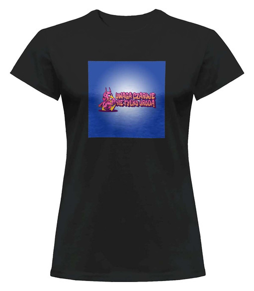 Bluzka damska z naszywką Uwaga czaruje...