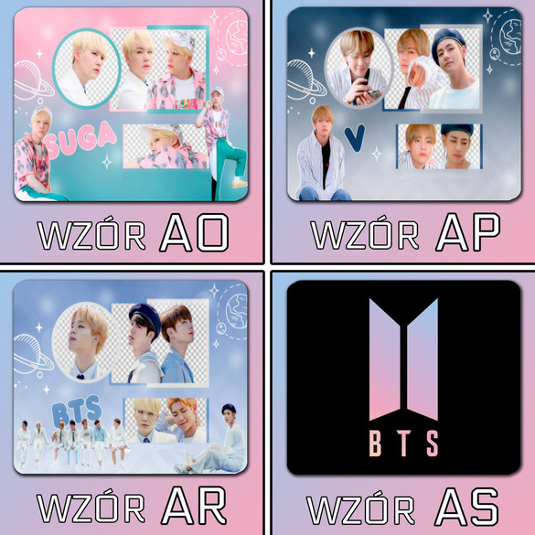 Podkładka pod mysz BTS 24x19cm Z POLSKI +imię