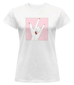 Bluzka damska z naszywką Sweet Metal Gesture