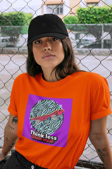 Koszulka z naszywką Think less,scate more