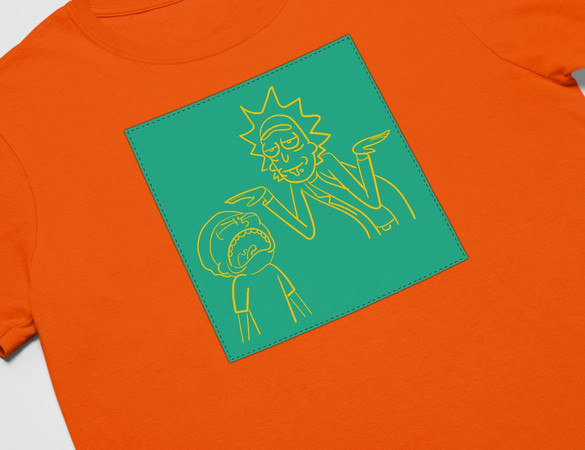 Koszulka z naszywką Rick and Morty 06