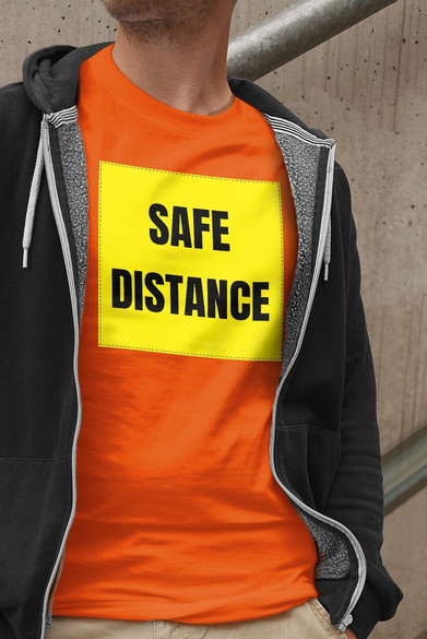 Koszulka z naszywką SAFE ..... Covid-19