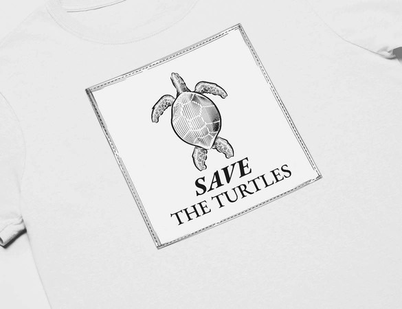 Koszulka z naszywką Save The Turtles