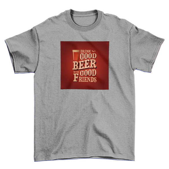 Koszulka z naszywką Drink Good Beer...