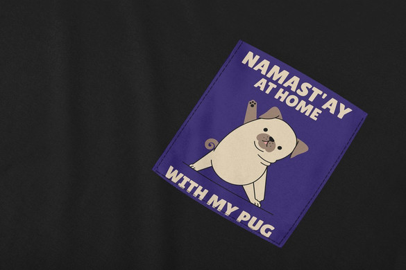 Koszulka z kieszonką NAMAST'AY AT HOME ..