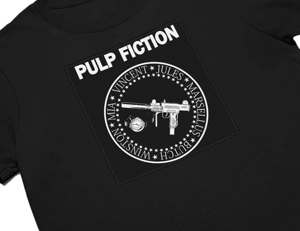 Koszulka z naszywką Pulp Fiction Gun