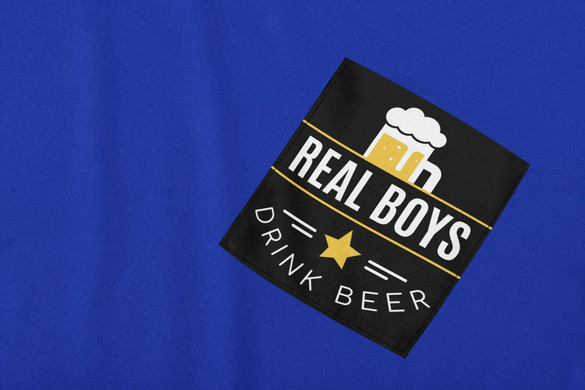 Koszulka z kieszonką REAL BOYS DRINK BEER
