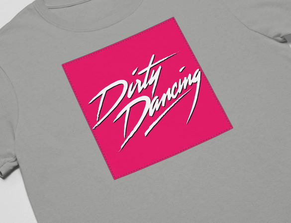 Koszulka z naszywką Dirty Dancing logo pink