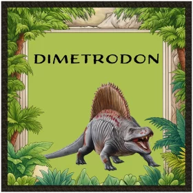 Naszywka Dinozaury Dimetrodon personalizowane imieniem