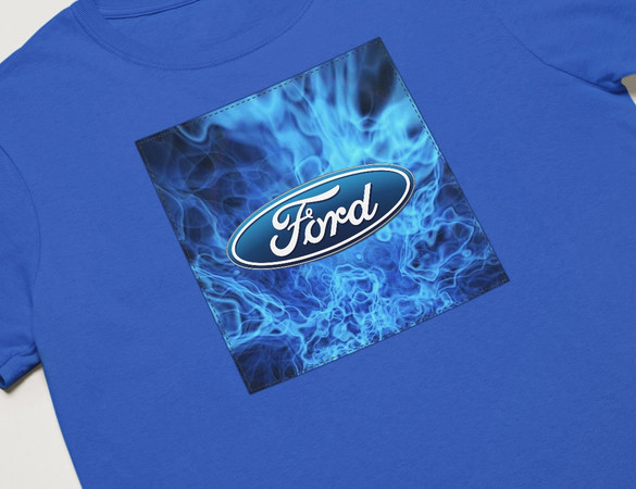 Koszulka z naszywką Ford logo blue