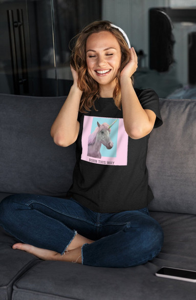 Bluzka damska z naszywką Born this way